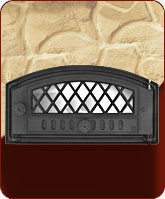 132 - Заслонка хлебной печи сплошная размеры 440х205/155 мм, вес 6,0 кг 