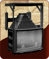 Чугунная каминная топка ПАНОРАМА 800 П